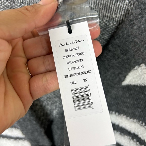 NWT Michael Stars Los Angeles Nell Cardigan Long sleeve button front size: 2X - Picture 8 of 13